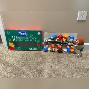 Vintage DISNEY Winnie the Pooh, Tigger, Christmas Tree String Lights 10